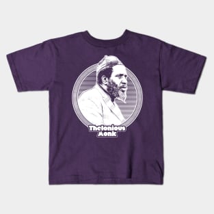 Thelonious Monk // Retro Jazz Music Fan Design Kids T-Shirt